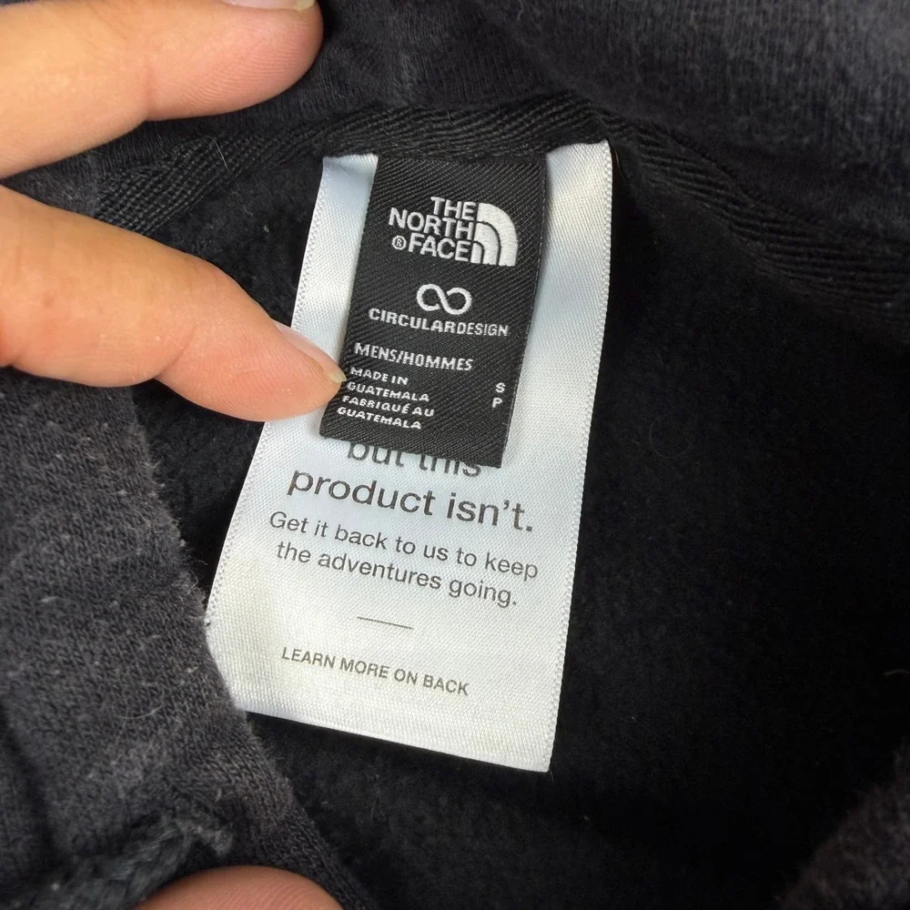 The North Face Mens Circular Design Logo Hoodie Black Small NF0A811F